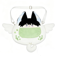 Sac à dos en peluche mignon en forme de poupée pour enfants, sac de voyage pour bébé, sac à dos en tissu peluche sûr pour les sorties