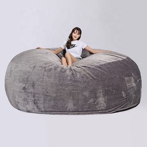 โฟม SAC Custom Sherpa Light สีเทาขนาดใหญ่9ft 7ft <span class=keywords><strong>6ft</strong></span> รอบ Faux Fur ขนาดใหญ่ <span class=keywords><strong>Bean</strong></span> <span class=keywords><strong>Bag</strong></span> เก้าอี้โซฟา - Product Image 5