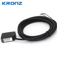 Sensor Fotoeléctrico Láser Anti-interferencias KRONZ Industrial NPN, Rango de Detección 40-200mm, 12-24VDC, IP67, Indicador LED, Metálico