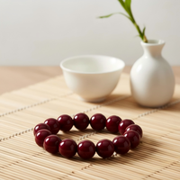 Großhandel Handgefertigtes Kristall-Perlenarmband Tiefrote Runde Perlen Yoga Meditation Modeschmuck für Frauen und Männer Geschenk