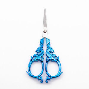 Ciseaux à thé rétro en acier inoxydable, tête droite, 11 couleurs disponibles pour service à thé, artisanat, usage au bureau - Product Image 3