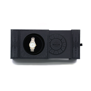 Seismo-caja de cartón para reloj, LOGO negro mate personalizado abierto para pop-up automático, regalo de lujo, embalaje de papel - Product Image 1