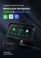 Carplay Sepeda Motor 5 Inci, Navigator Berkendara Portabel, Interkoneksi Ponsel Carplay/Android Auto, Pelepasan Cepat