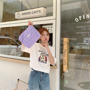 <b>Large</b> <b>Capacity</b> Makeup <b>Bags</b> Heart Quilted Toiletry <b>Bag</b> LOGO Label Stitching <b>Cosmetic</b> <b>Bag</b> Soft for Women Gift <b>Travel</b> Outdoor - Product Image 1