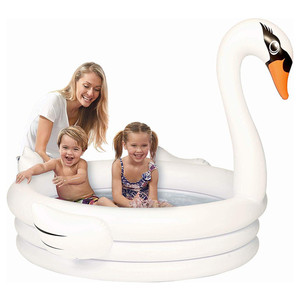 Inflatable Swan Swimming Pool 120cm PVC Outdoor Water Play For Kids Home Use - Product Image 1