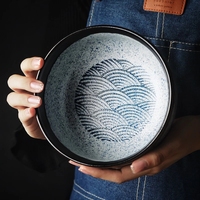 Ensemble de bols à ramen en céramique, bols à salade, soupes et riz japonais, design moderne pour restaurant