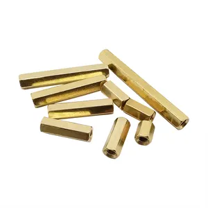 5 Stuks M3 6Mm-40Mm Naar Vrouwelijke Hex Messing Standoff Hexagonale Stud Spacer Holle Pijlers Voor Pcb Moederbord