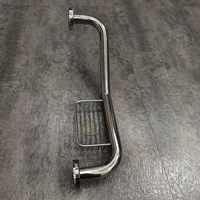 Barre d'appui en acier inoxydable pour salle de bain avec panier de rangement, poignée de sécurité pour la douche, rail de soutien pour personnes âgées et handicapées