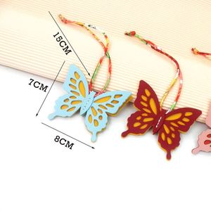 New Design Creative Colorful Butterfly <b>Charm</b> Cotton Rope Leather <b>Bag</b> Animal Pendant - Product Image 3