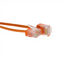 Cordon de raccordement Ethernet Cat6a mince et flexible 10G 550MHz 28AWG en cuivre pur Cat6a UTP pour armoire réseau
