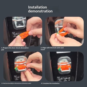 Couvre-serrure <span class=keywords><strong>de</strong></span> <span class=keywords><strong>porte</strong></span> <span class=keywords><strong>de</strong></span> voiture en silicone, coussin <span class=keywords><strong>amortisseur</strong></span> anti-choc, autocollant anti-collision épaissi, protection complète - Product Image 4