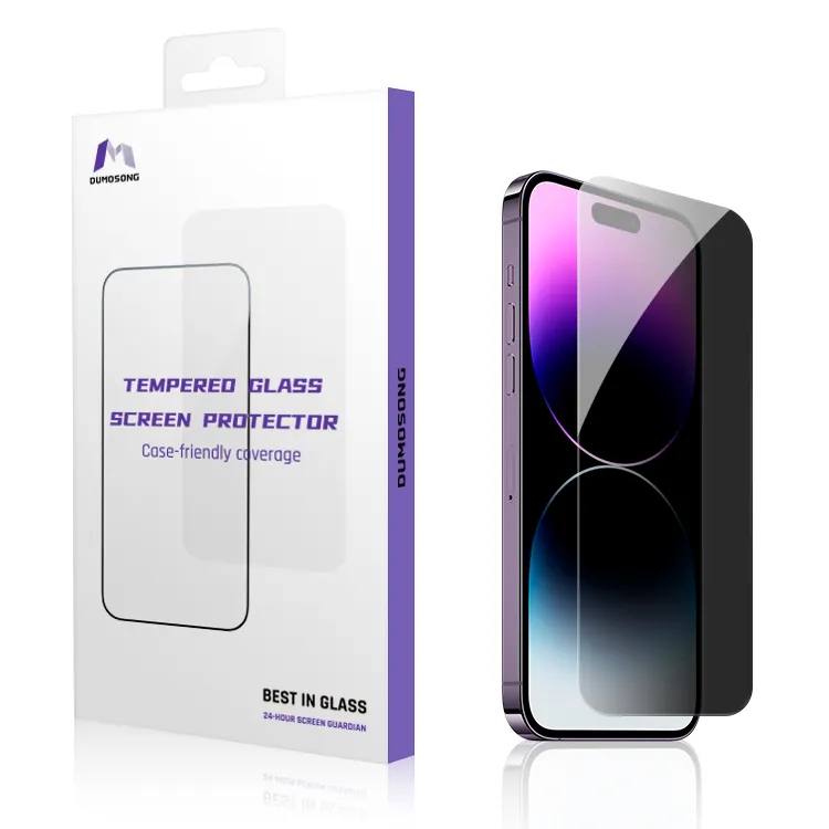 Hot Sale 3d Anti Spy Mobile 9h Tempered Glass Screen Protector For Iphone 14 13 12 11 Pro Max