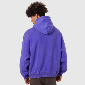 <span class=keywords><strong>Felpa</strong></span> con <span class=keywords><strong>Cappuccio</strong></span> Premium 100% Cotone 380gsm, Stile Vintage Tinto in Cera, Colore Morandi, Effetto Invecchiato, Streetwear - Product Image 3