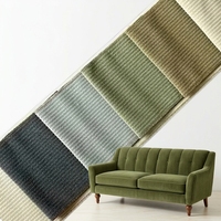 Tissu en velours côtelé 100 % polyester tricoté pour la décoration intérieure et la sellerie de canapé, vente en gros, offre spéciale