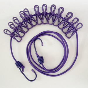 Corde à linge rétractable portable de 1,8 m coupe-vent avec 12 pinces, installation flexible, fournitures de voyage en gros - Product Image 6
