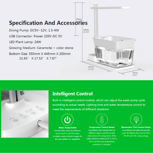 Smart Cultuur <span class=keywords><strong>Mini</strong></span> Aquaponic Desktop <span class=keywords><strong>Aquarium</strong></span> Met Led Grow Lampen <span class=keywords><strong>Aquarium</strong></span> Symbiose Voor Landbouwgrond Bloeien Applicatie - Product Image 5