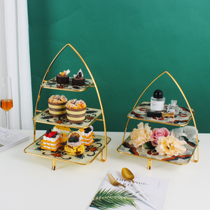 Dessert Display <strong>Stand</strong> Cake Decorating <strong>Food</strong> Dessert Three <strong>Tier</strong> Glass Cake <strong>Stand</strong> for Birthday Wedding Party - Product Image 5