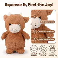 Ensemble de jouets en peluche Kawaii : Mouton, Lapin, Cochon, Vache, Canard, Âne – Animaux de la ferme doux et mignons pour la décoration de la maison et cadeau de chambre d'enfant