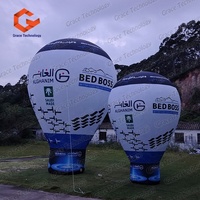 Vente directe d'usine, ballons à air chaud gonflables, imperméables, durables, résistants au soleil, avec éclairage LED