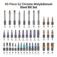 24/42 Buah Set Obeng Ratchet Kit Mata Obeng Presisi Multifungsi Pegangan Ratchet T Dapat Dilepas Dioperasikan dengan Tangan untuk Rumah Tangga