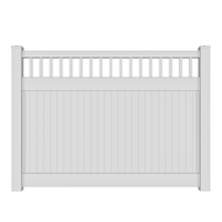 Clôture en vinyle PVC Aochi Lattice Top Fence, clôture en plastique pour l'intimité, fabrication chinoise, design nouveau, clôture de jardin blanche, résistante aux UV, non enduite, prix bas.