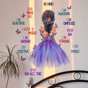 <span class=keywords><strong>Frases</strong></span> inspiradoras en inglés creativas y pegatina de <span class=keywords><strong>pared</strong></span> para niña, fondo de <span class=keywords><strong>pared</strong></span> para habitación de niña, pegatinas decorativas simples - Product Image 1