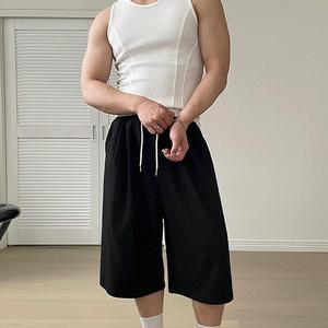 <span class=keywords><strong>Pantaloni</strong></span> da uomo in puro cotone per sport Casual a vita media <span class=keywords><strong>Capri</strong></span> - Product Image 3