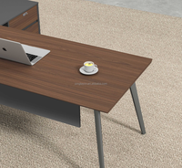 Ensemble de bureau de direction en forme de L, design moderne haut de gamme, personnalisable, extensible, modulaire, en bois, Jongtay