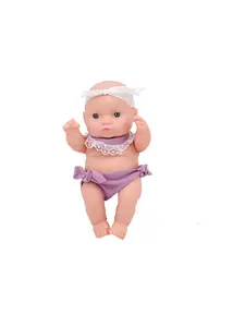 Wowtopfun-Muñeca de bebé recién nacida de 8 pulgadas, juguete de cuerpo completo de silicona sólida de vinilo