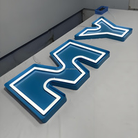 Panneaux électroniques muraux d'extérieur pour magasin, publicité avant 3d, signalisation d'entreprise, logo de magasin, lettres de canal en acrylique, enseignes électroniques à led lumineuses