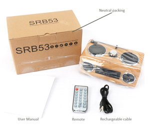 Tự Nhiên Srb53 Đa Chức Năng Tre Máy Tính Loa Di Động Loa Bluetooth Không Dây Với Khe Cắm Thẻ Nhớ - Product Image 6