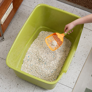 กระบะทรายแมวแบบเปิด ขนาดใหญ่พิเศษ วัสดุ PP หนา พร้อมที่ตักสำหรับแมว - Product Image 3