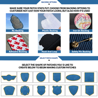 Parches de PVC Personalizados de Alta Calidad, Duraderos, con Diseño de Calavera, Parches de Goma de Silicona en Relieve para Chaquetas, Mochilas y Uniformes