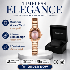 Montre-bracelet délicate en alliage fin avec boîtier en alliage et fermoir en cuivre pour un look décontracté et formel - Product Image 1