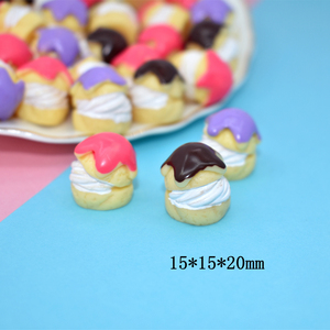 Resina de Pastel de Crema Colorido, Resina de Pan Kawaii, Resina de Alimentos con Reverso Plano para Accesorios de Comida DIY, Cabujón de Comida de Simulación - Product Image 5
