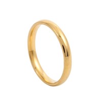 Bague en acier inoxydable à quatre griffes avec zircon, style Party Glam Explosions, lisse, simple, passe-partout, tendance, plaqué or, deux pièces