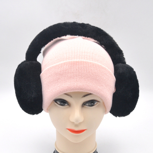 OEM Wholesale Custom Winter Warm Soft Feeling Fur Rabbit Ear <strong>White</strong> <strong>Earmuffs</strong> Winter <strong>Earmuffs</strong> for Women - Product Image 3