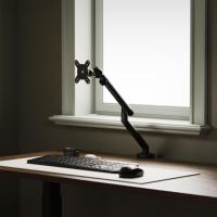Soporte de Escritorio para un Solo Monitor Auki, de Aleación de Acero, con Brazo Mecánico de Resorte, Altura Ajustable, para Monitores de 13 a 32 Pulgadas, Soporta 10 kg de Carga
