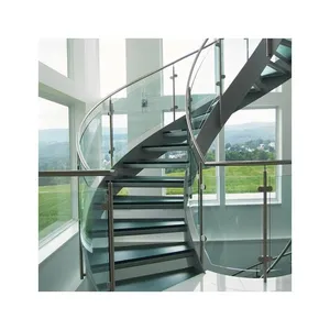 Spiral stair balustrades Arc cast iron spiral stair kits for glass balustrades widely used in the United States