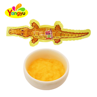 Bonbons gélifiés en forme de crocodile certifiés halal, saveur fruitée, boîte transparente, collation pour enfants