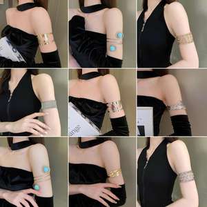 <b>70</b> Designs Classic Geometric Abstract Design Metal Open Arm Upper Arm Bracelets Cuffs Bangles & Body Chains - Product Image 2
