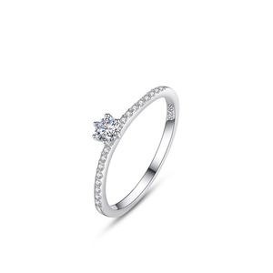 Nouvelle conception de bijoux fins, bague en argent sterling 925 imperméable avec incrustation de zircon et diamant brut pour femmes - Product Image 6