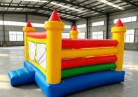 Château gonflable en PVC avec toboggan, design graphique personnalisé, pour 20 passagers, aire de jeux commerciale pour parcs intérieurs et extérieurs, garderies