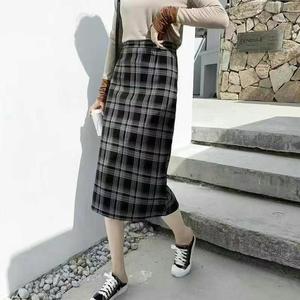 Bolso de media longitud de primavera y verano para mujer, falda a la cadera, transpirable, rayas a cuadros, Rash Guard, Stock disponible - Product Image 4