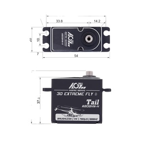 AGFRC A80BHN-H 0.055s Ultra-Rápido 22 Kg-cm 3BB Digital 25T Brushless RC para Helicóptero RC Clase 700 - Product Image 2