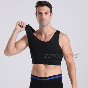 ZEROBODYS 102 Faja for Man Hide Gynecomastia Moob Compression Tank Pullover Chest <strong>Binder</strong> Shaping <strong>Bra</strong> - Product Image 4