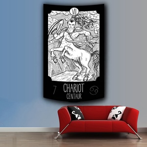 Tarjetas de tarot místicas y esotéricas, cartel impreso digital, negro y dorado - Product Image 1