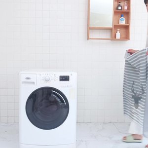 Funda para <span class=keywords><strong>Lavadora</strong></span> de Tambor con Pulsador Totalmente Automática YiMing, de PEVA Brillante, Antipolvo, Protectora Solar, 60x80x60cm, Plegable, para Uso Doméstico - Product Image 2