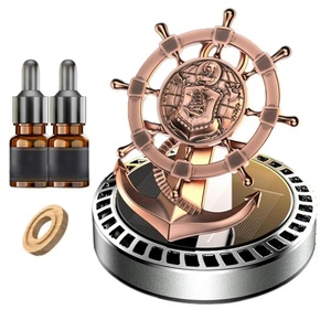 Difusor de Perfume con Forma de Timón de Barco, Ambientador con Energía Solar, Adorno para el Tablero del Automóvil - Product Image 1