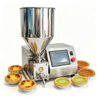 Machine de remplissage commerciale à écran tactile pour crèmes glacées, tartelettes aux œufs, tartelettes matcha citron vert, crème pâtissière au caramel, en acier inoxydable